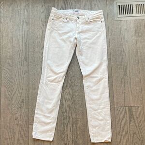 PAIGE White Denim Jeans SKYLINE SKINNY